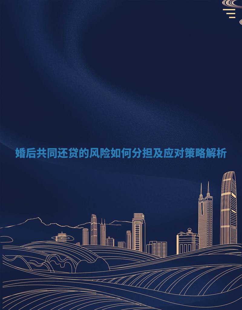 婚后共同还贷的风险如何分担及应对策略解析