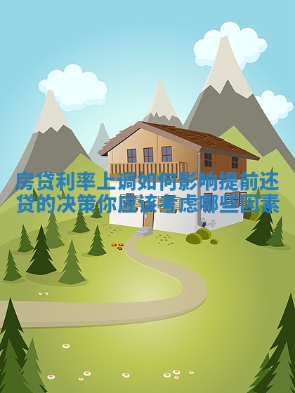 房贷利率上调如何影响提前还贷的决策你应该考虑哪些因素