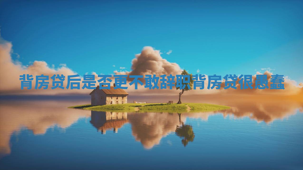 背房贷后是否更不敢辞职_背房贷很愚蠢